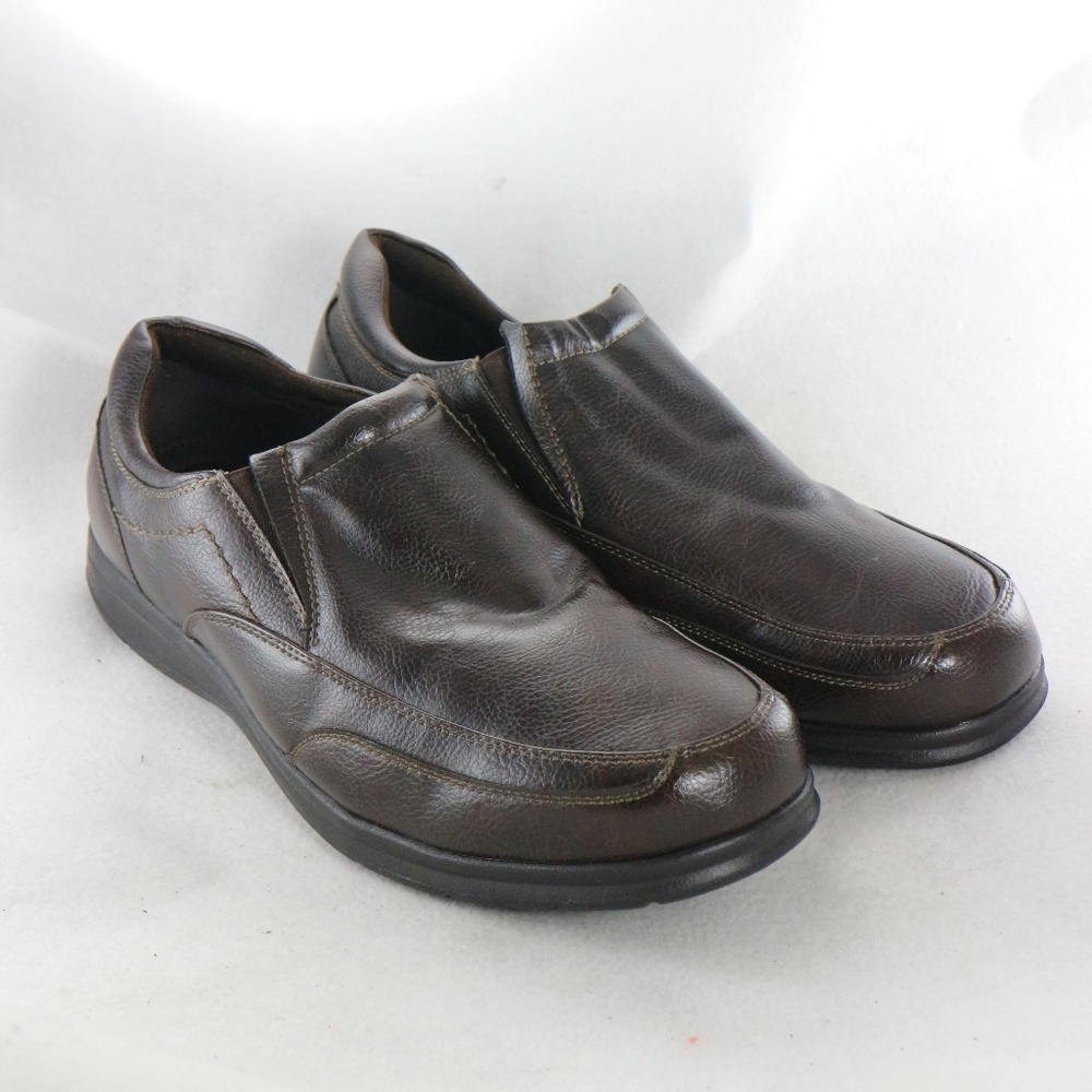 CROFT & BARROW Espresso Leather Slip On Loafers Sz 10 US Women - Picture 5 of 8